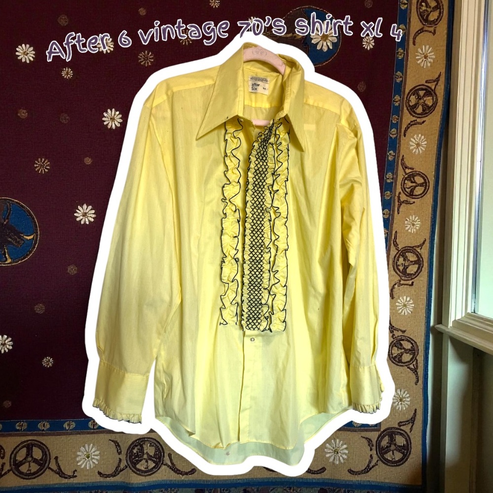 After Six Light Yellow Shirt vintage 70’s